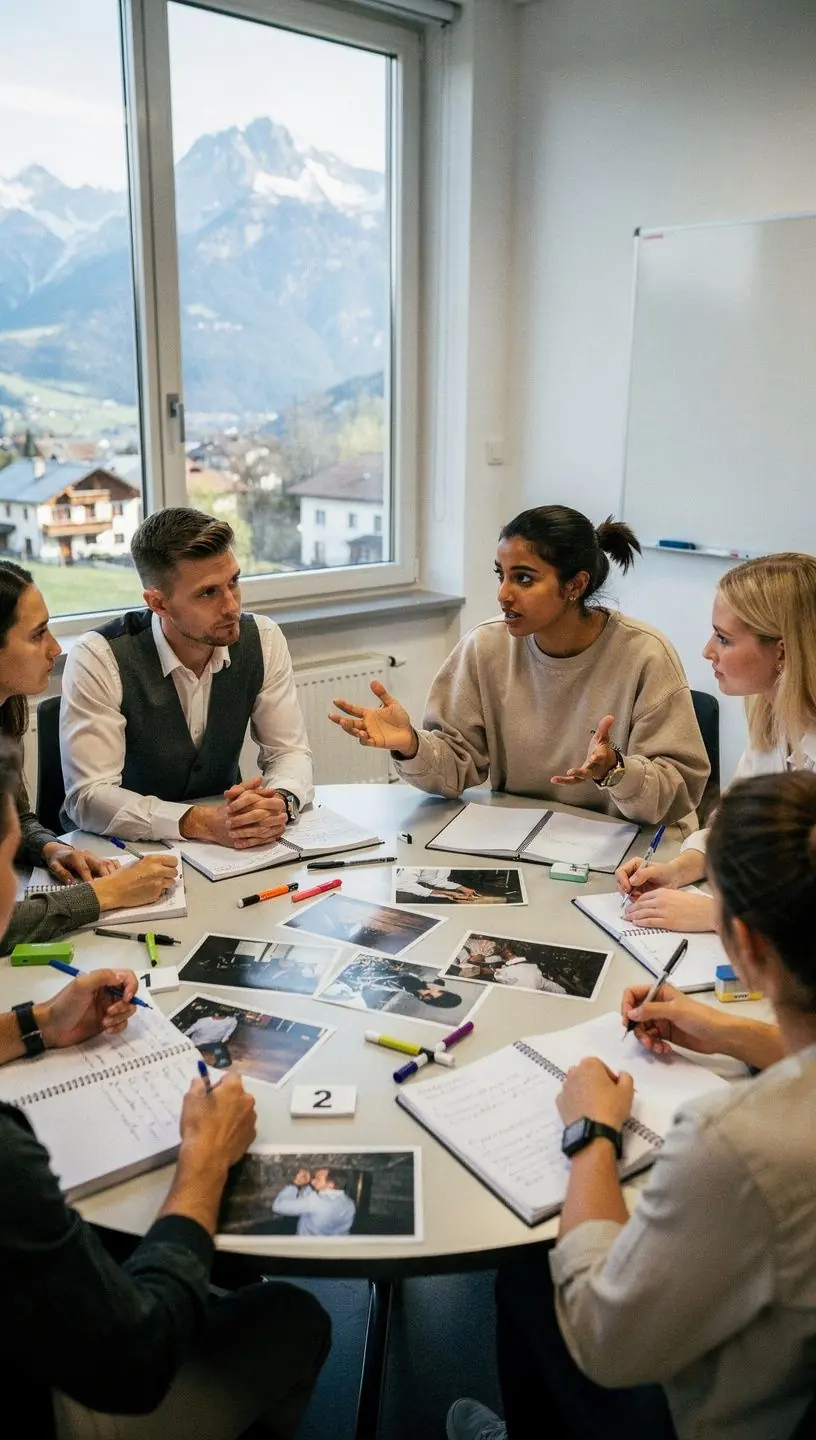 Ein Kriminalbeamter, der am Tatort Beweise sichert und sorgfältig fotografiert.